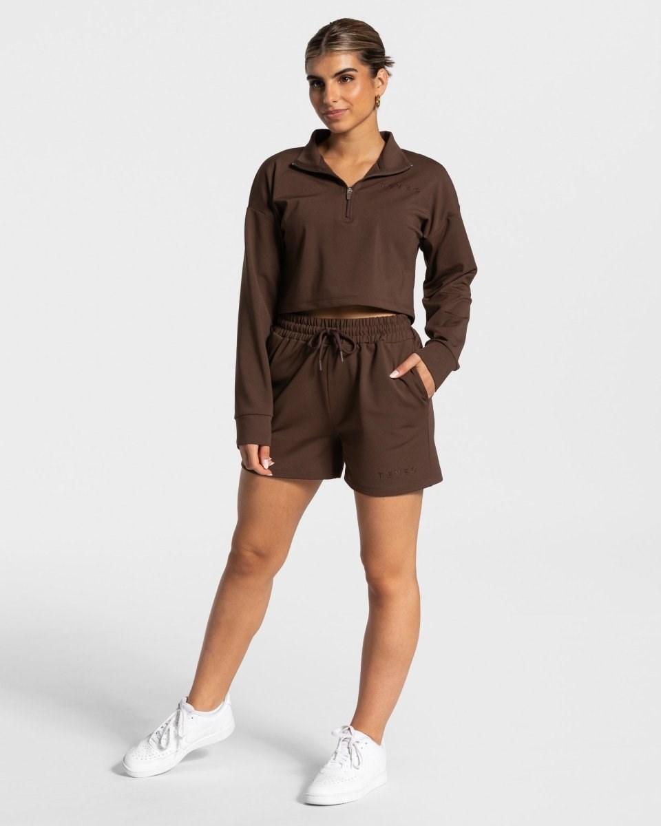 TEVEO Charming Oversized Shorts Braun | 824356GZI