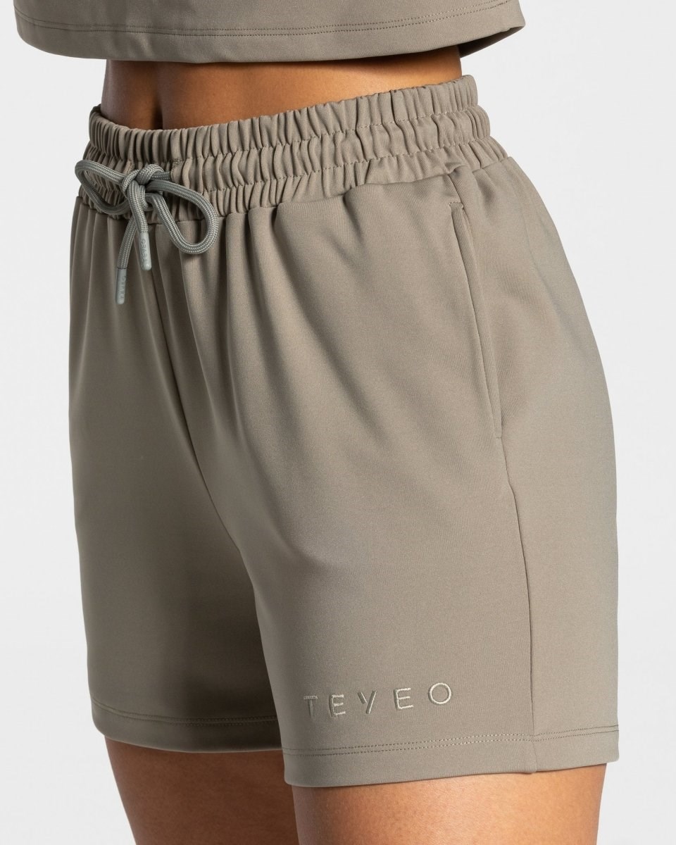 TEVEO Charming Oversized Shorts Khaki | 803651OYT