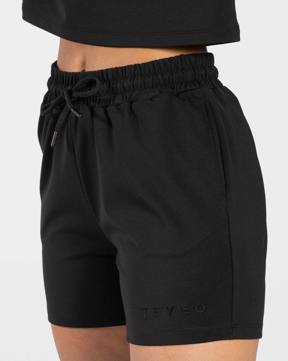TEVEO Charming Oversized Shorts Schwarz | 615243KQD