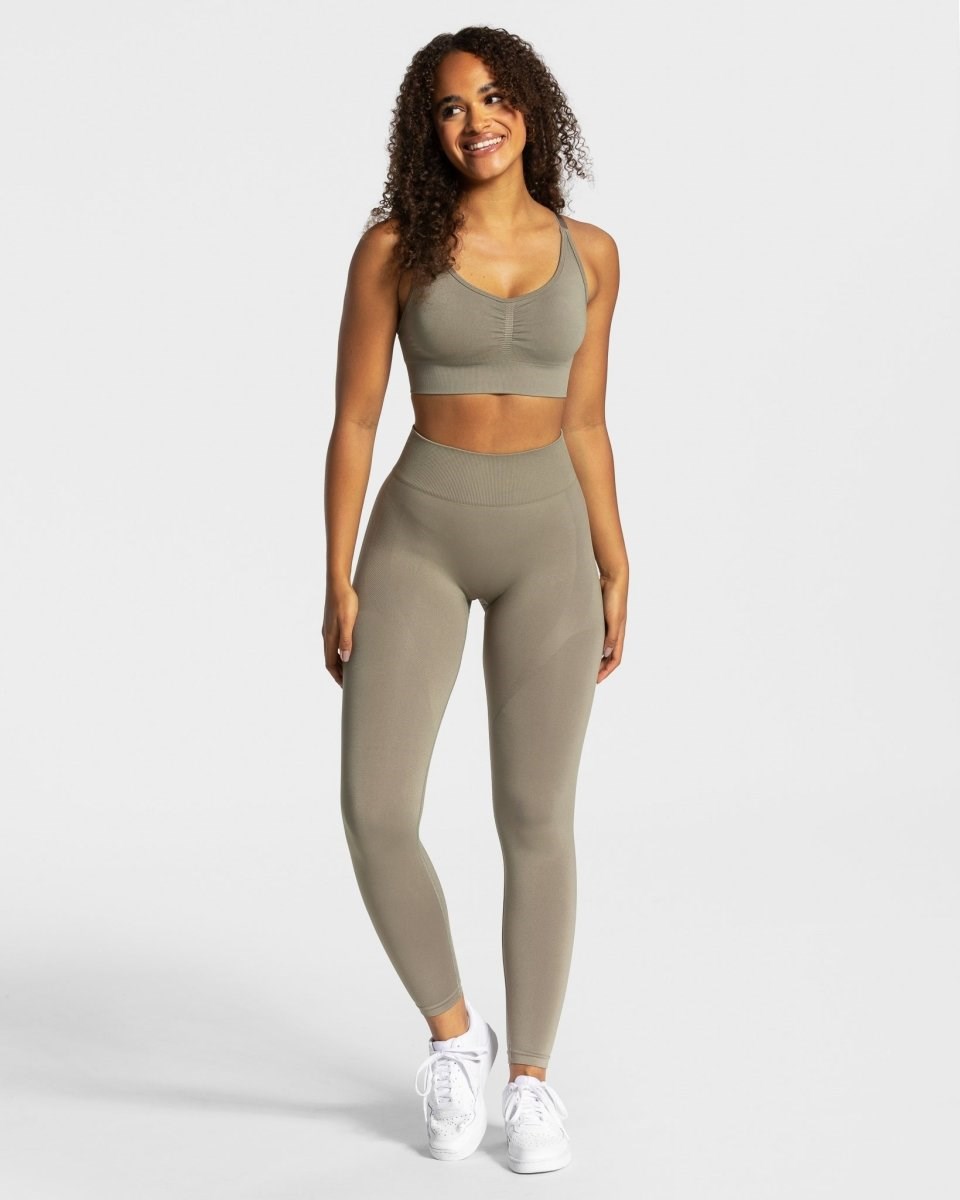 TEVEO Charming Scrunch Bh Khaki | 438217ONG