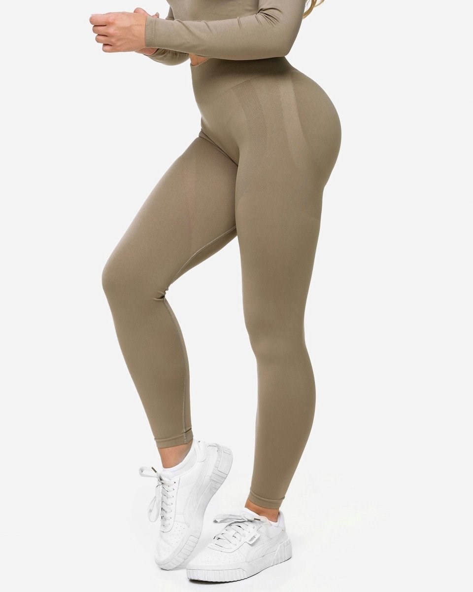 TEVEO Charming Scrunch Leggings Khaki | 649210DYW