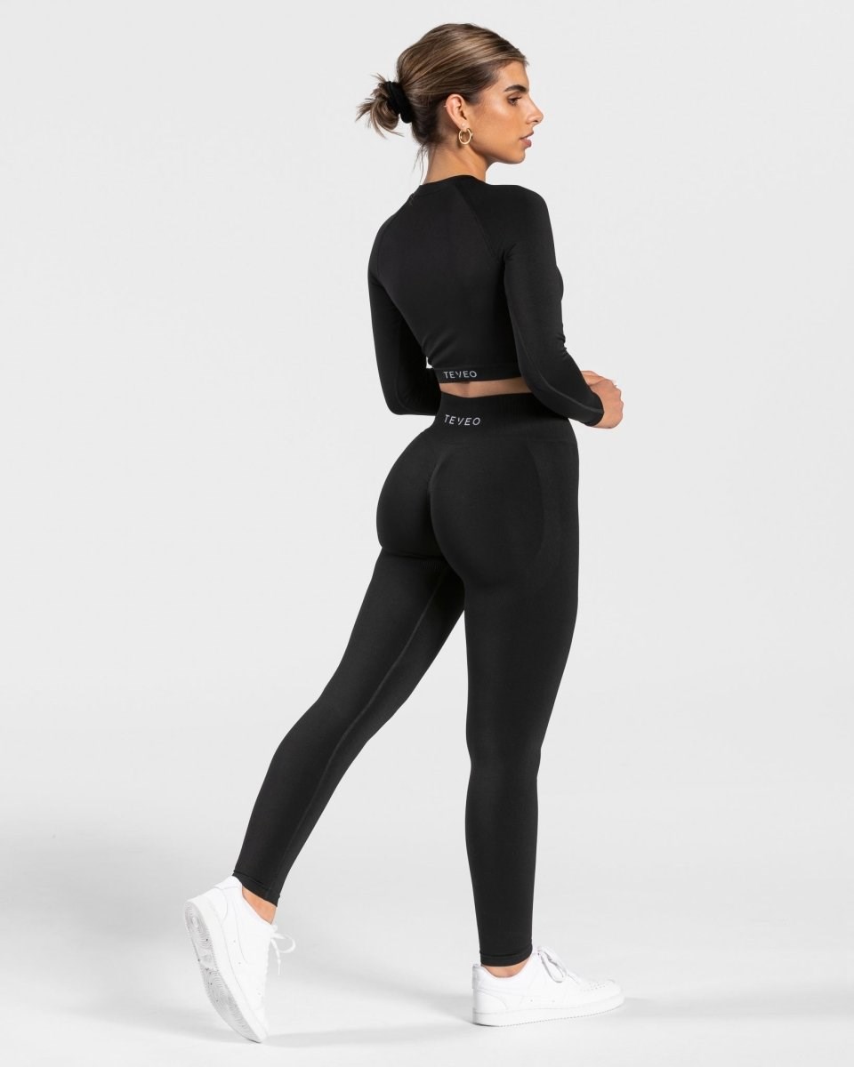 TEVEO Charming Scrunch Leggings Schwarz | 824760OME