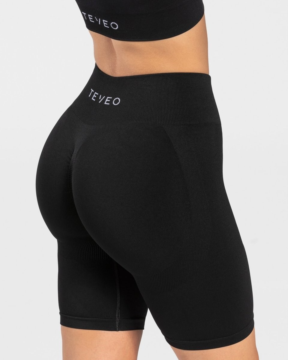 TEVEO Charming Scrunch Shorts Schwarz | 824759QKW