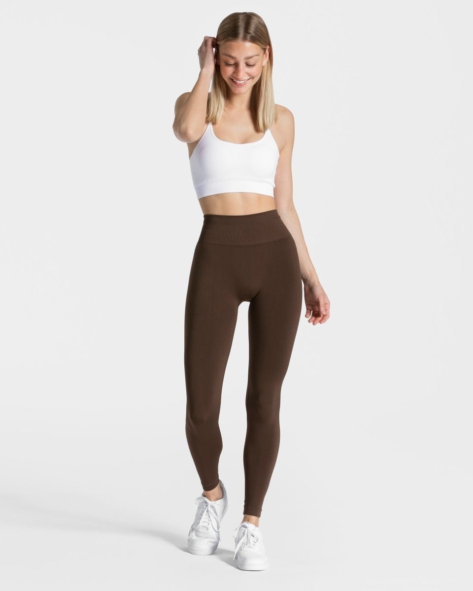 TEVEO Classy Leggings Dunkelbraun | 569340KSH