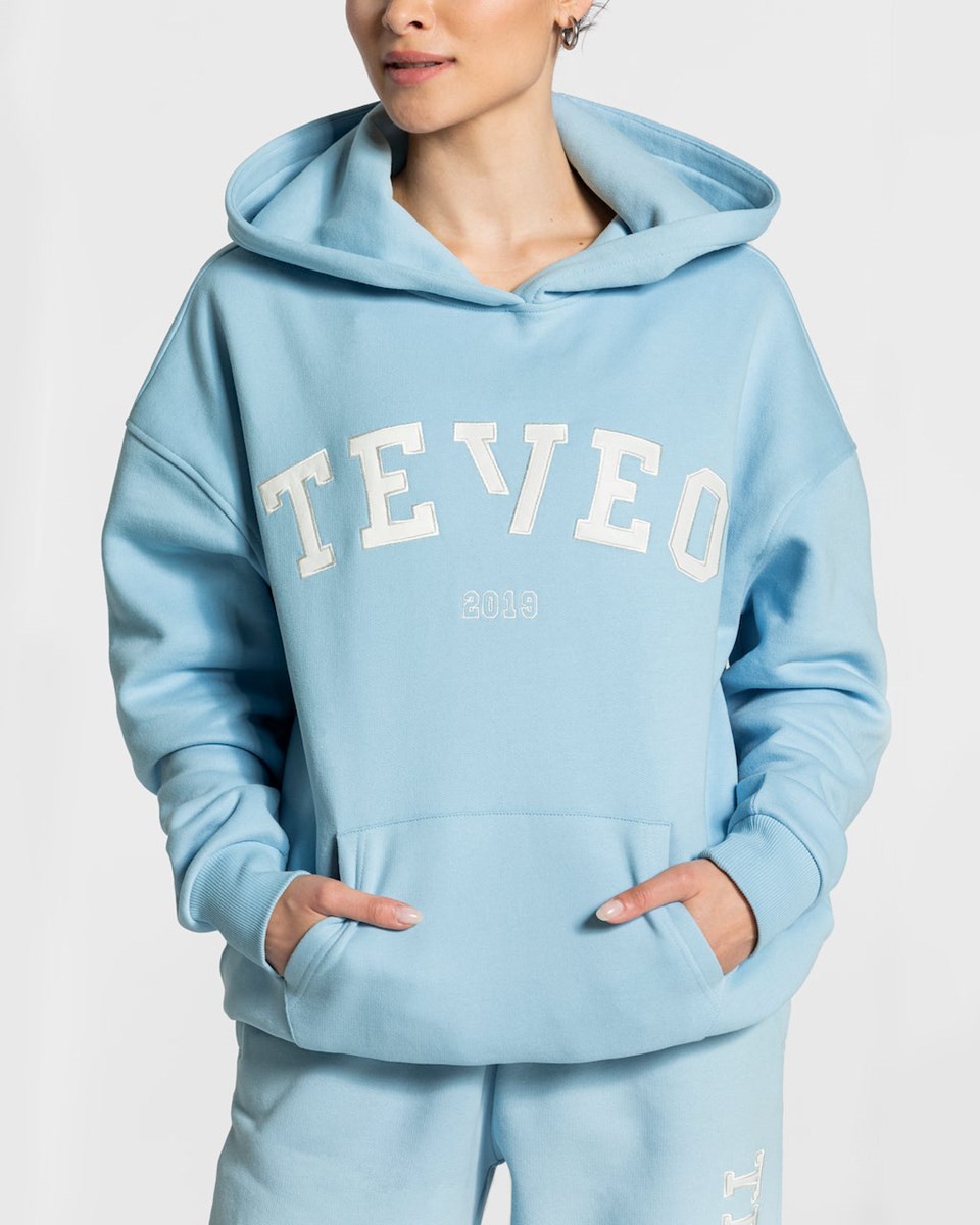 TEVEO College Oversized Hoodie Blau | 613504VCS
