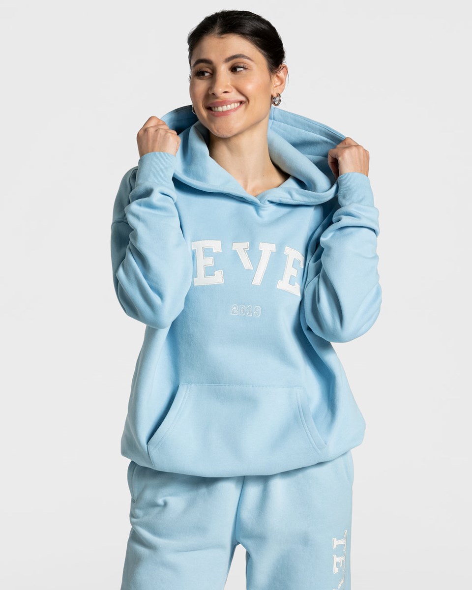 TEVEO College Oversized Hoodie Blau | 613504VCS