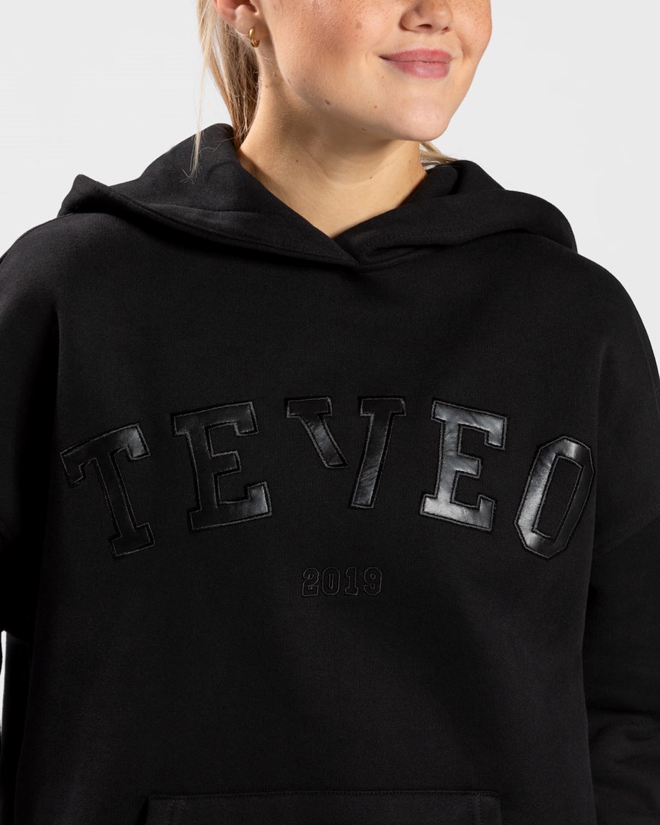 TEVEO College Oversized Hoodie Schwarz | 371250XNI