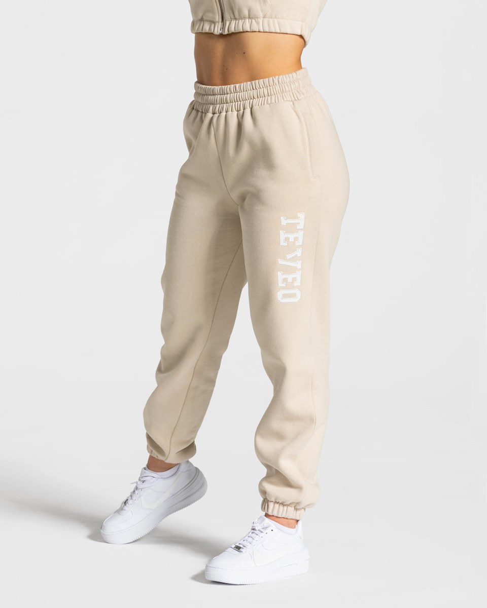 TEVEO College Oversized Jogger Beige | 073549MHZ