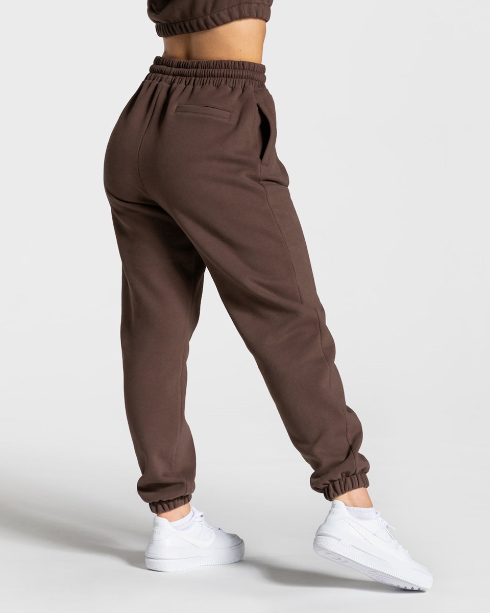 TEVEO College Oversized Jogger Dunkelbraun | 387510VUB