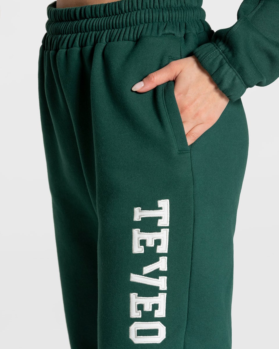 TEVEO College Oversized Jogger Dunkelgrün | 481730UHJ