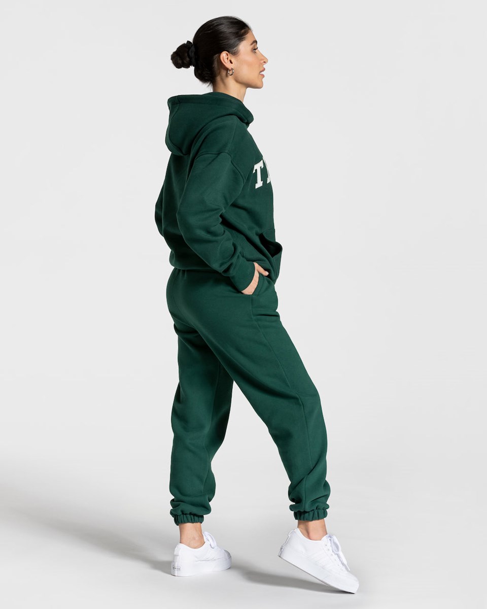 TEVEO College Oversized Jogger Dunkelgrün | 481730UHJ