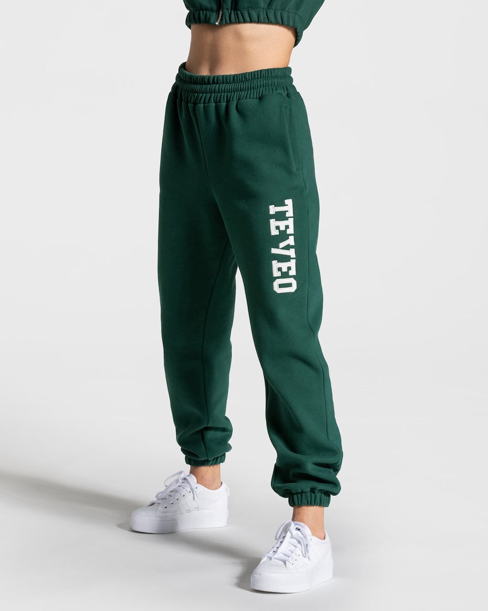 TEVEO College Oversized Jogger Dunkelgrün | 481730UHJ