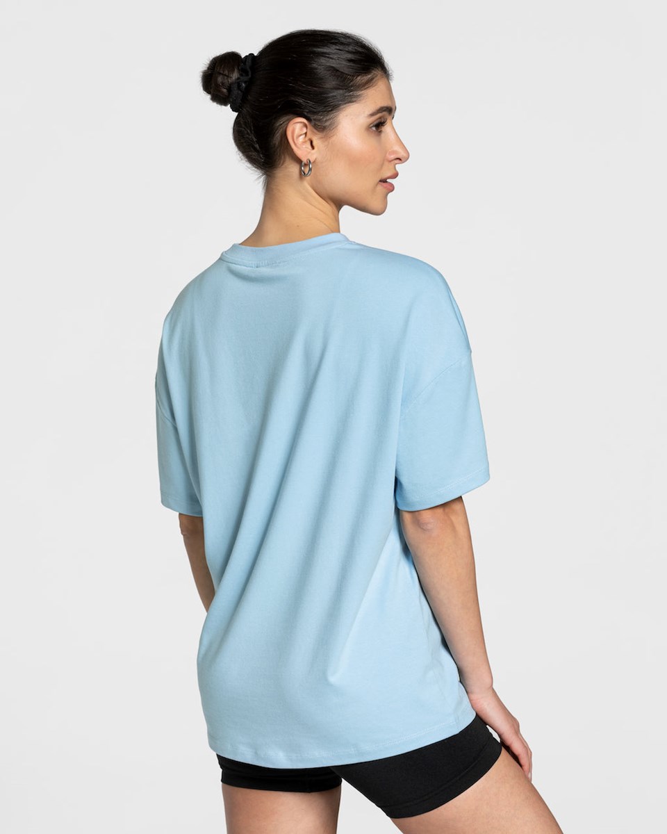 TEVEO College Oversized T-Shirt Blau | 574163UEY
