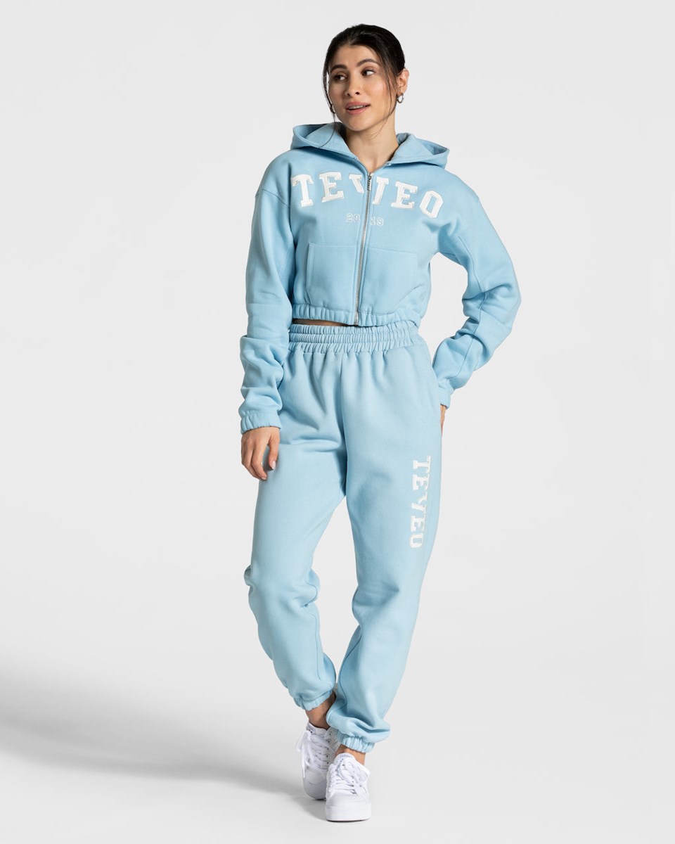 TEVEO College Zip Hoodie Blau | 483906WRO