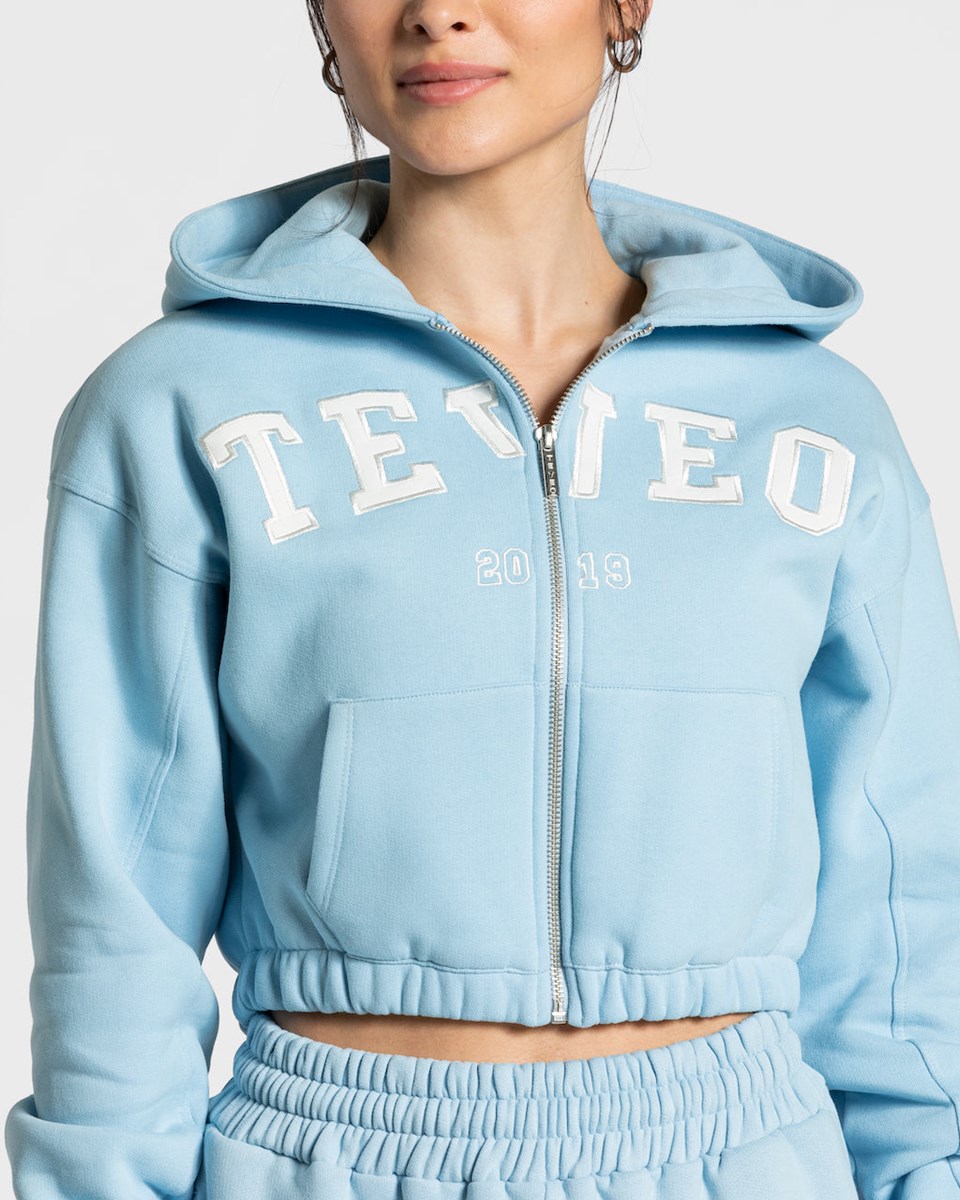 TEVEO College Zip Hoodie Blau | 483906WRO