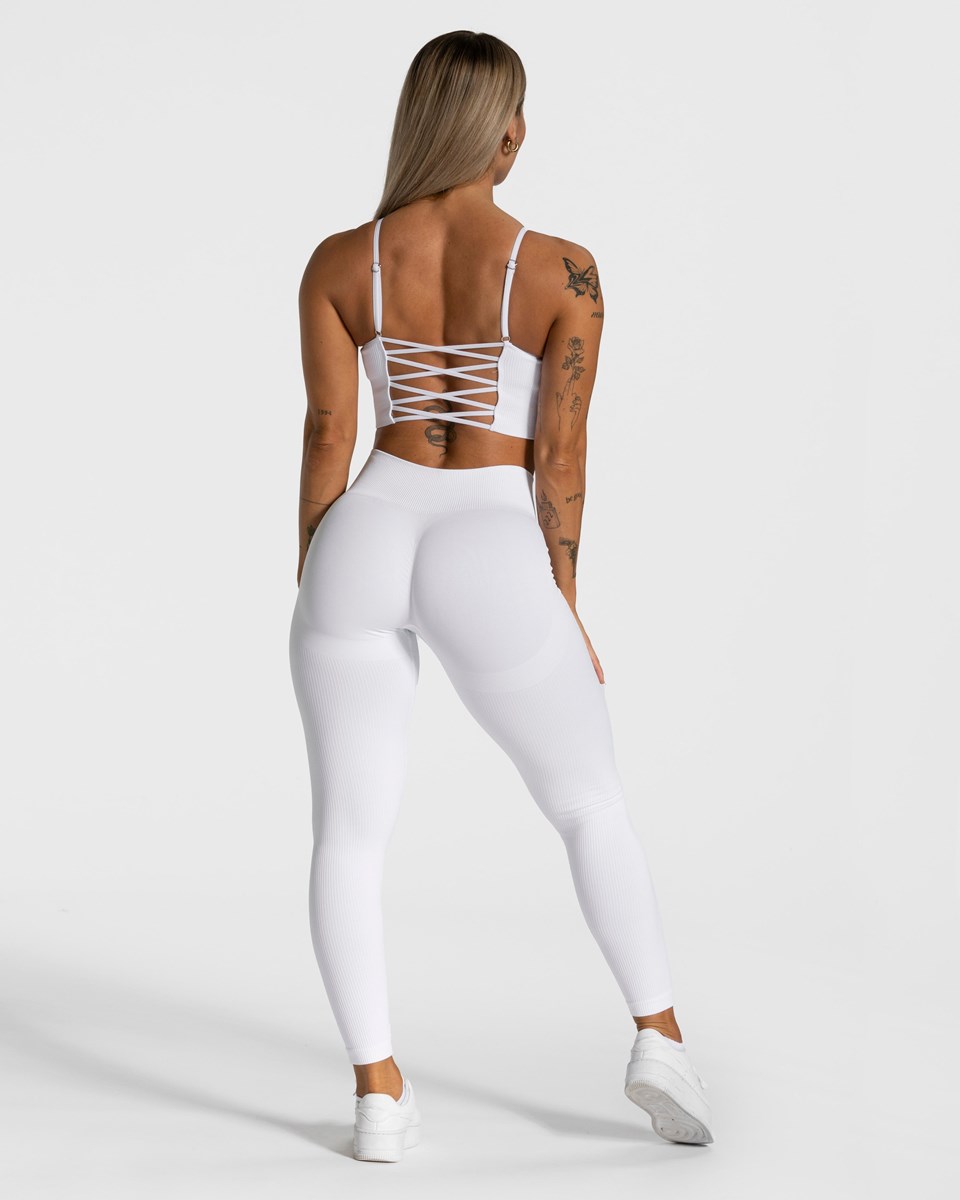 TEVEO Elegant Cross Top Weiß | 851246XFM