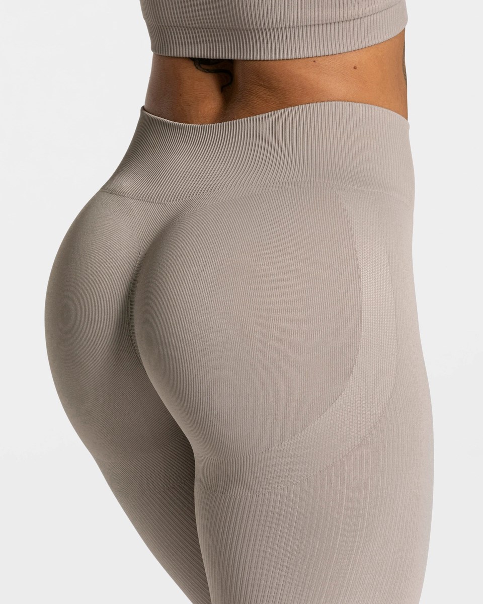 TEVEO Elegant Scrunch Leggings Stone | 278310VZL
