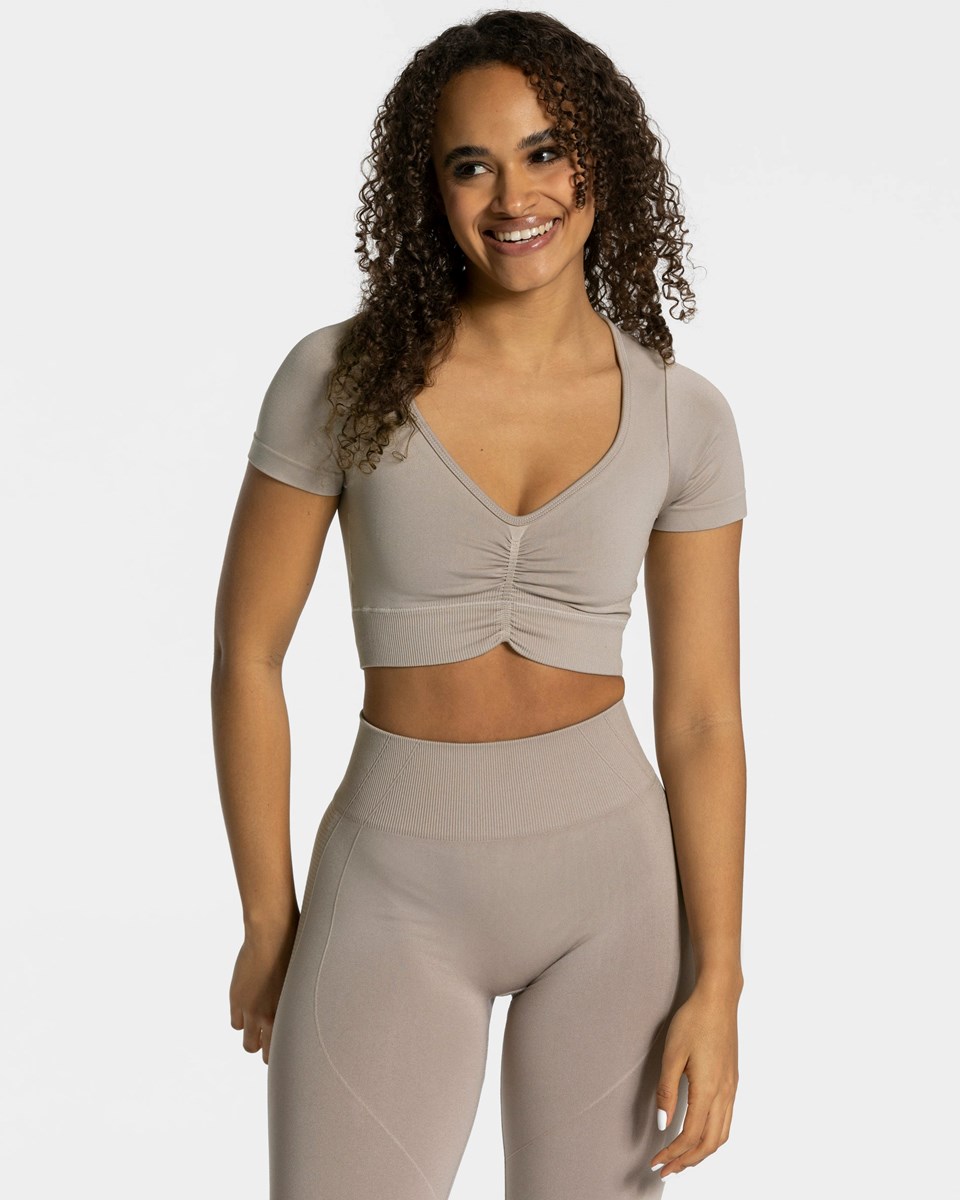 TEVEO Focus Crop Top Dust | 136728TMD