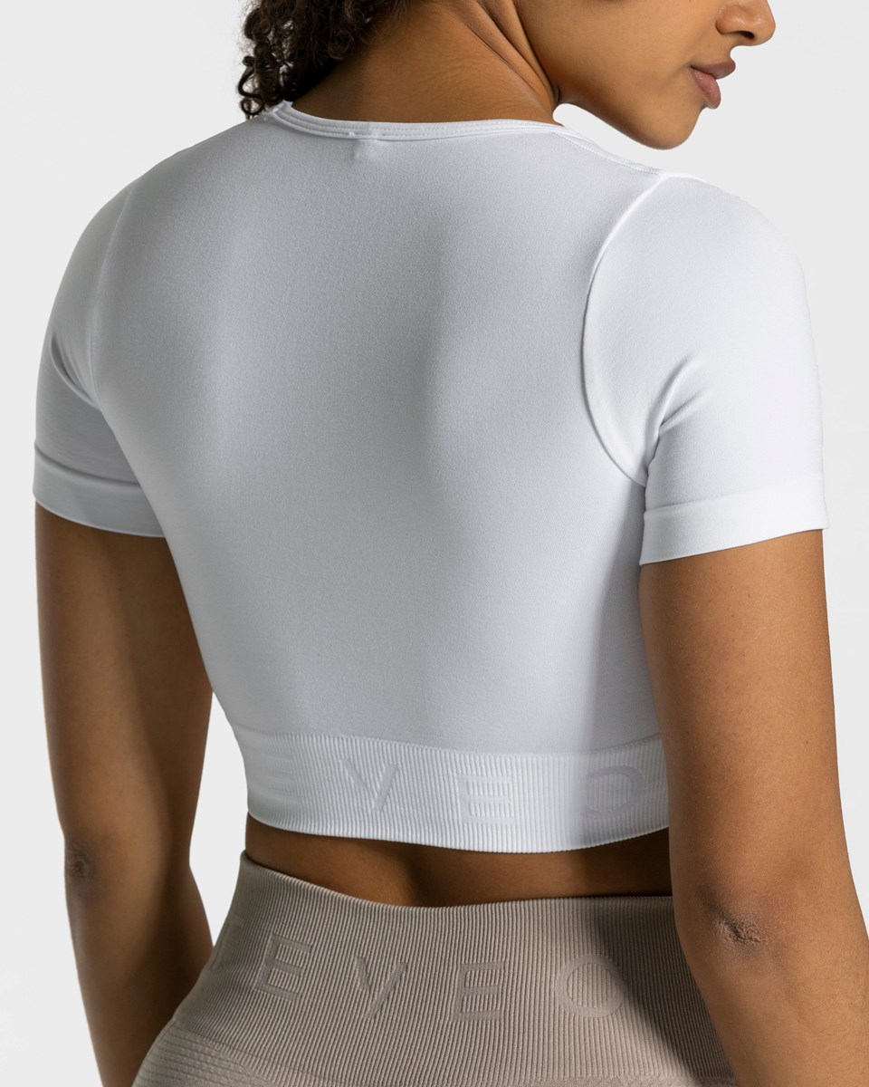 TEVEO Focus Crop Top Weiß | 258106UKQ