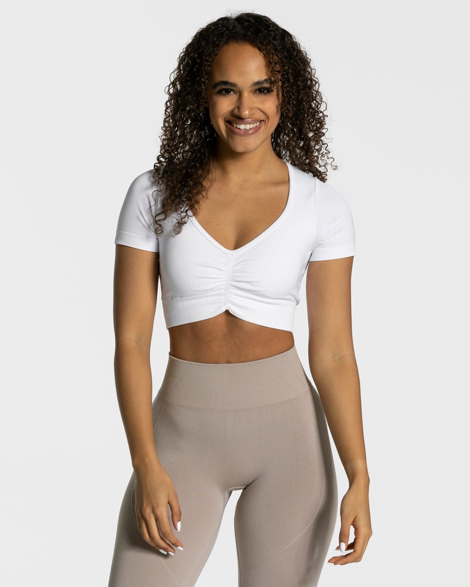 TEVEO Focus Crop Top Weiß | 258106UKQ