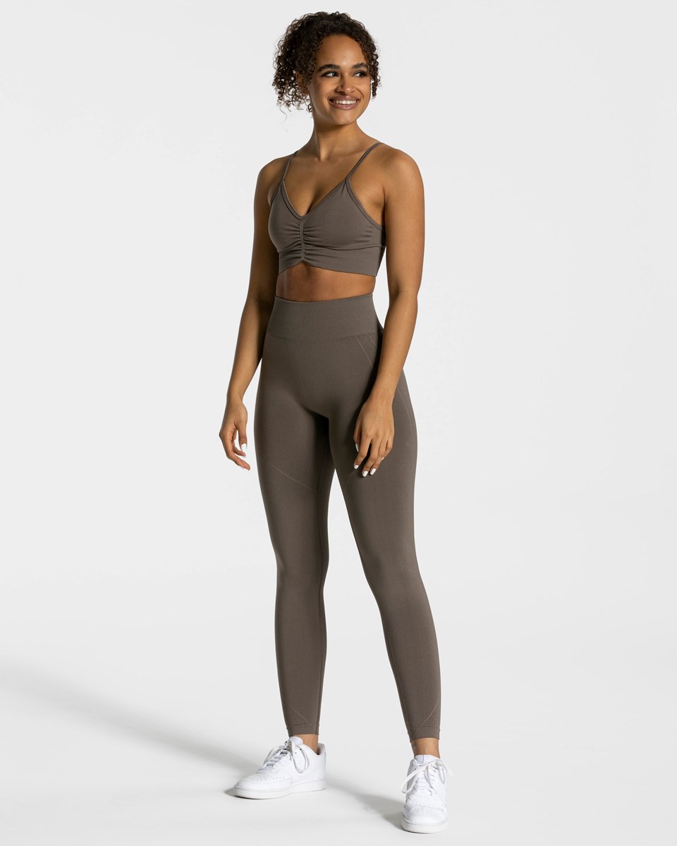 TEVEO Focus Scrunch Leggings Taupe | 218695GTH