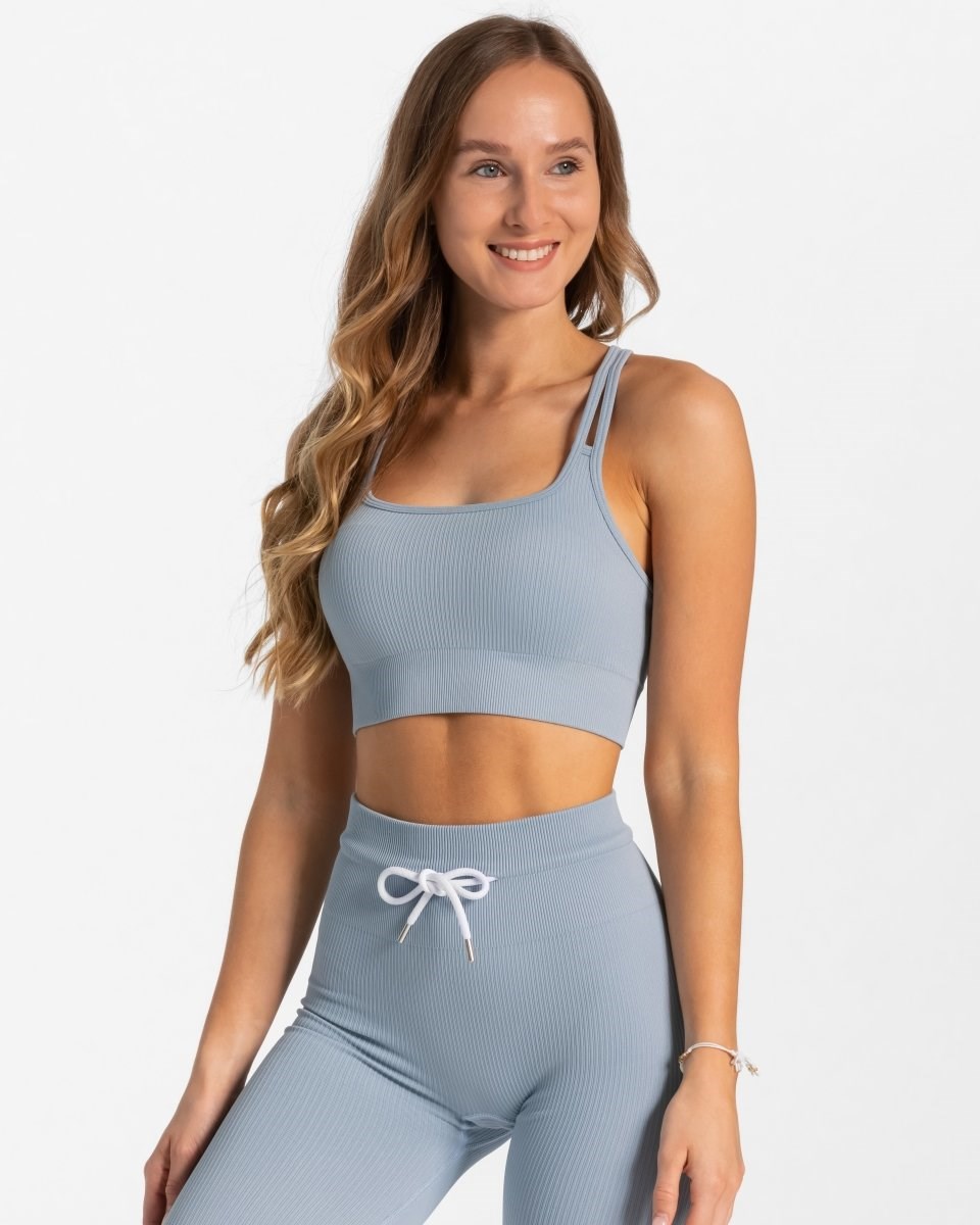 TEVEO Gerippt BH Blau | 829503SVX