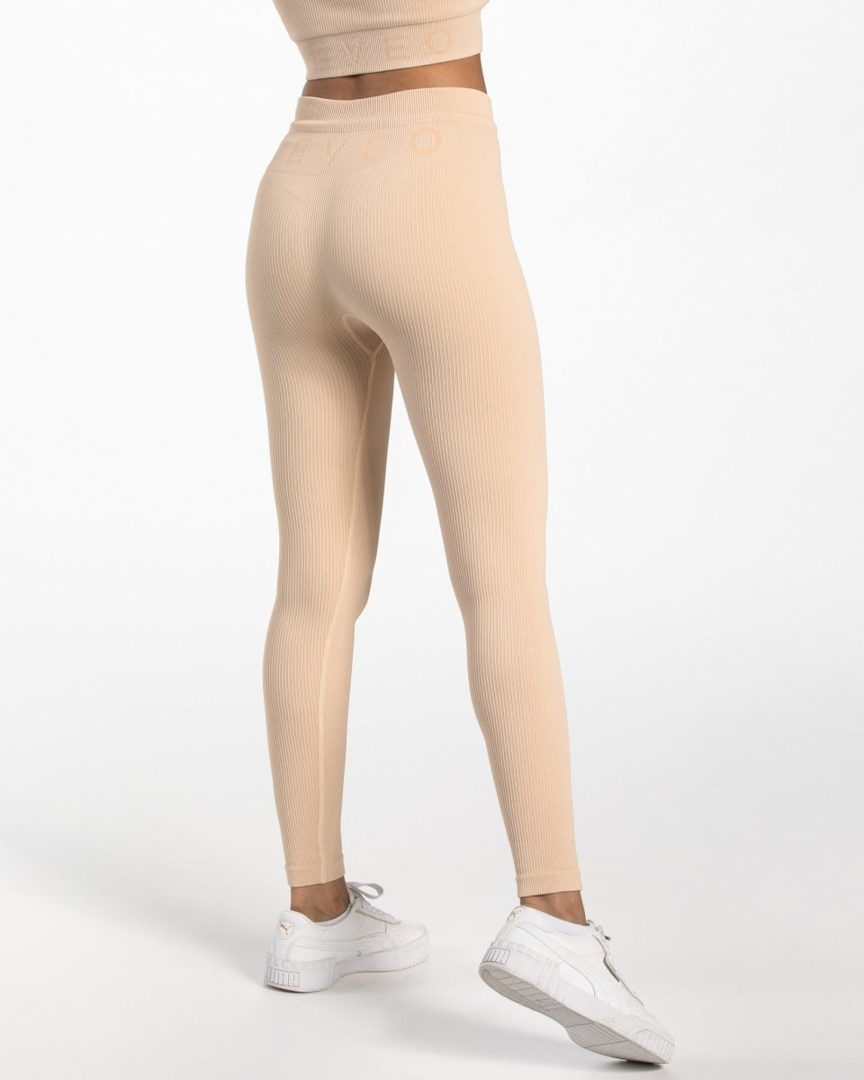 TEVEO Gerippt Leggings Nude | 567910CXR