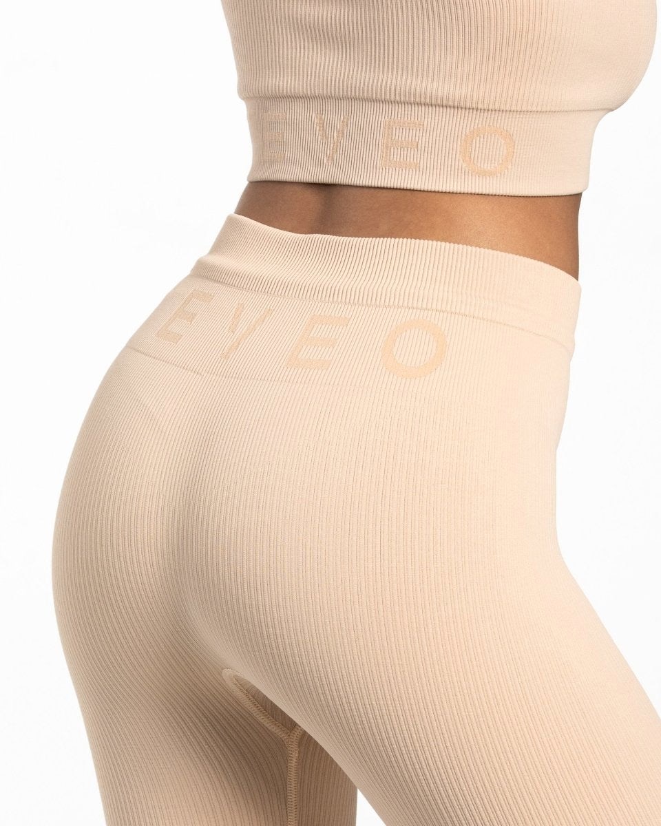 TEVEO Gerippt Leggings Nude | 567910CXR