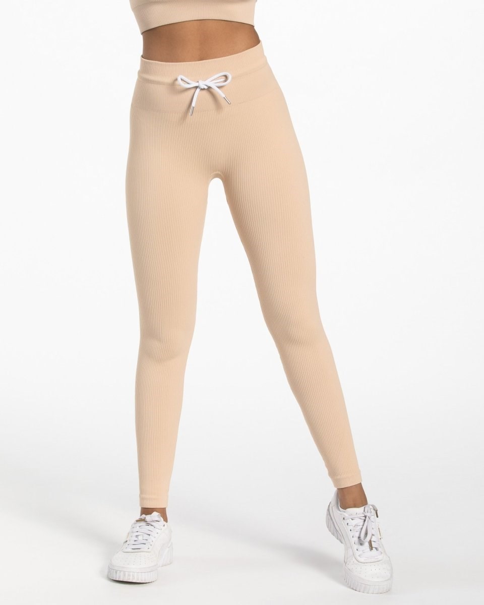 TEVEO Gerippt Leggings Nude | 567910CXR