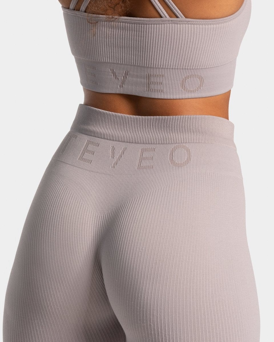 TEVEO Gerippt Leggings Stone | 358219FEM