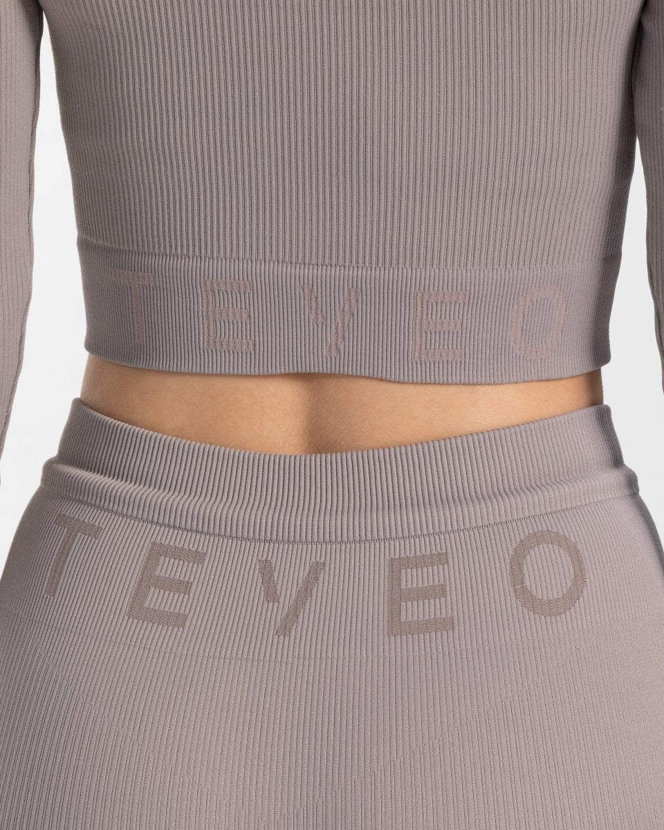 TEVEO Gerippt Zip Jackets Stone | 928603LWT