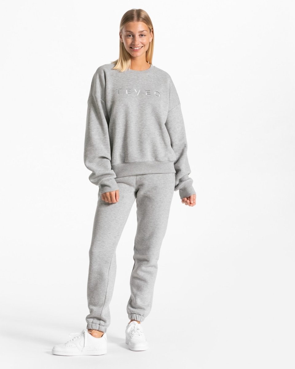 TEVEO Iconic Oversized Pullover Gray | 829064XJG