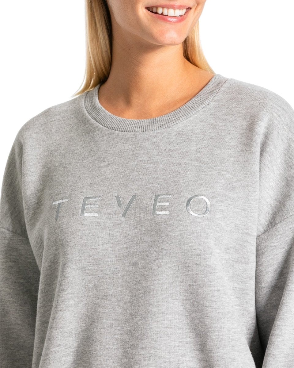 TEVEO Iconic Oversized Pullover Gray | 829064XJG