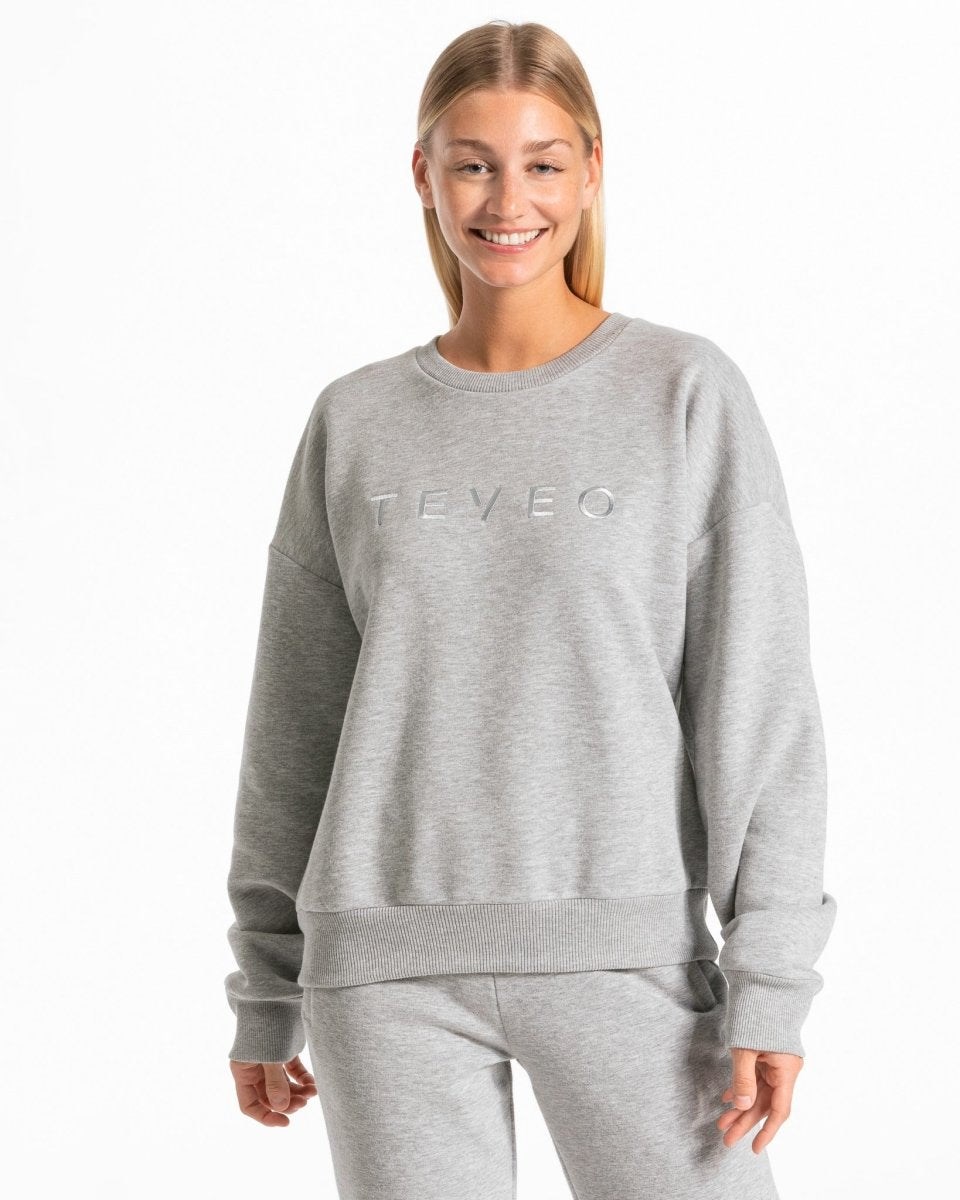 TEVEO Iconic Oversized Pullover Gray | 829064XJG