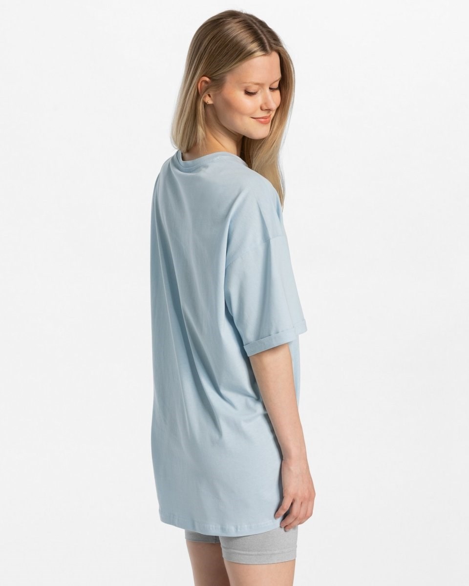 TEVEO Iconic Oversized T-Shirt Blau | 152760XHR