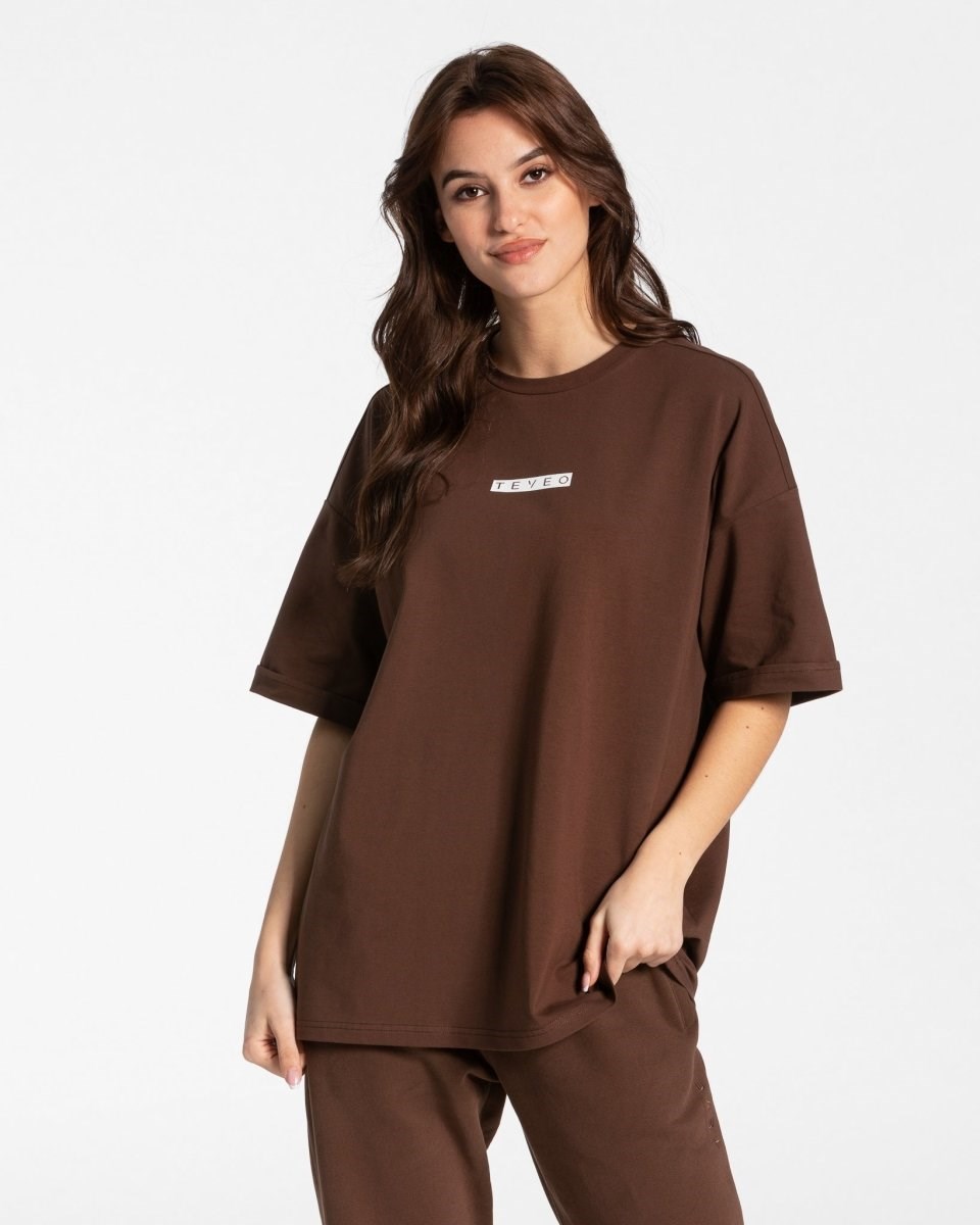 TEVEO Iconic Oversized T-Shirt Braun | 491783QOK