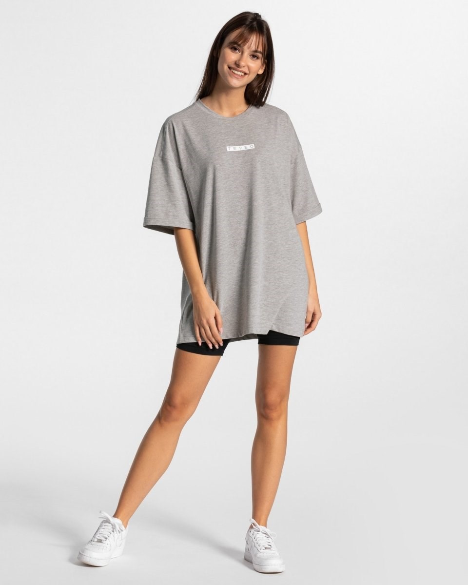 TEVEO Iconic Oversized T-Shirt Gray | 198436NXM