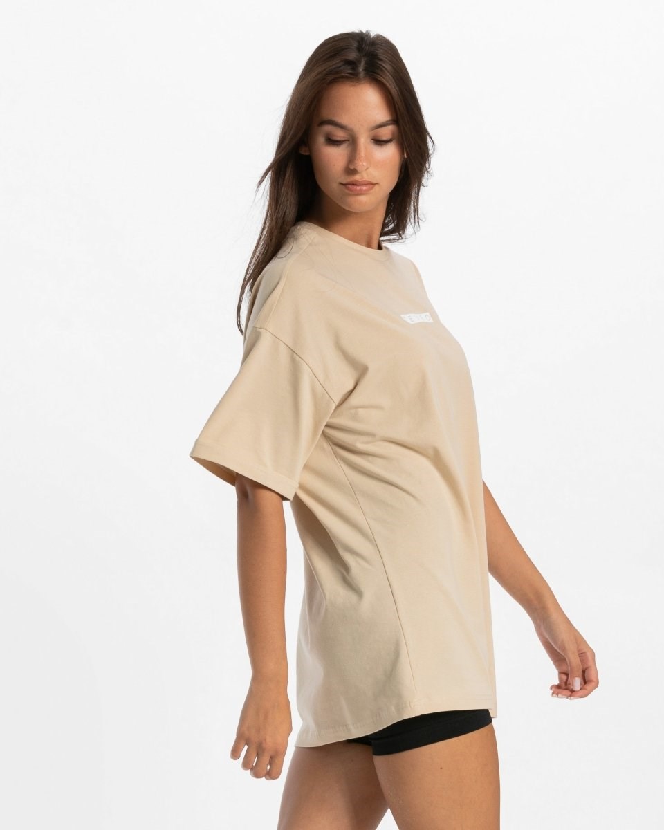 TEVEO Iconic Oversized T-Shirt Nude | 128064NOG
