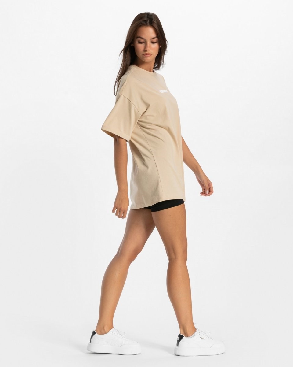 TEVEO Iconic Oversized T-Shirt Nude | 128064NOG