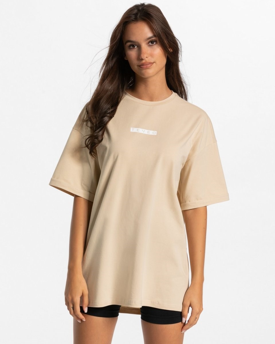 TEVEO Iconic Oversized T-Shirt Nude | 128064NOG