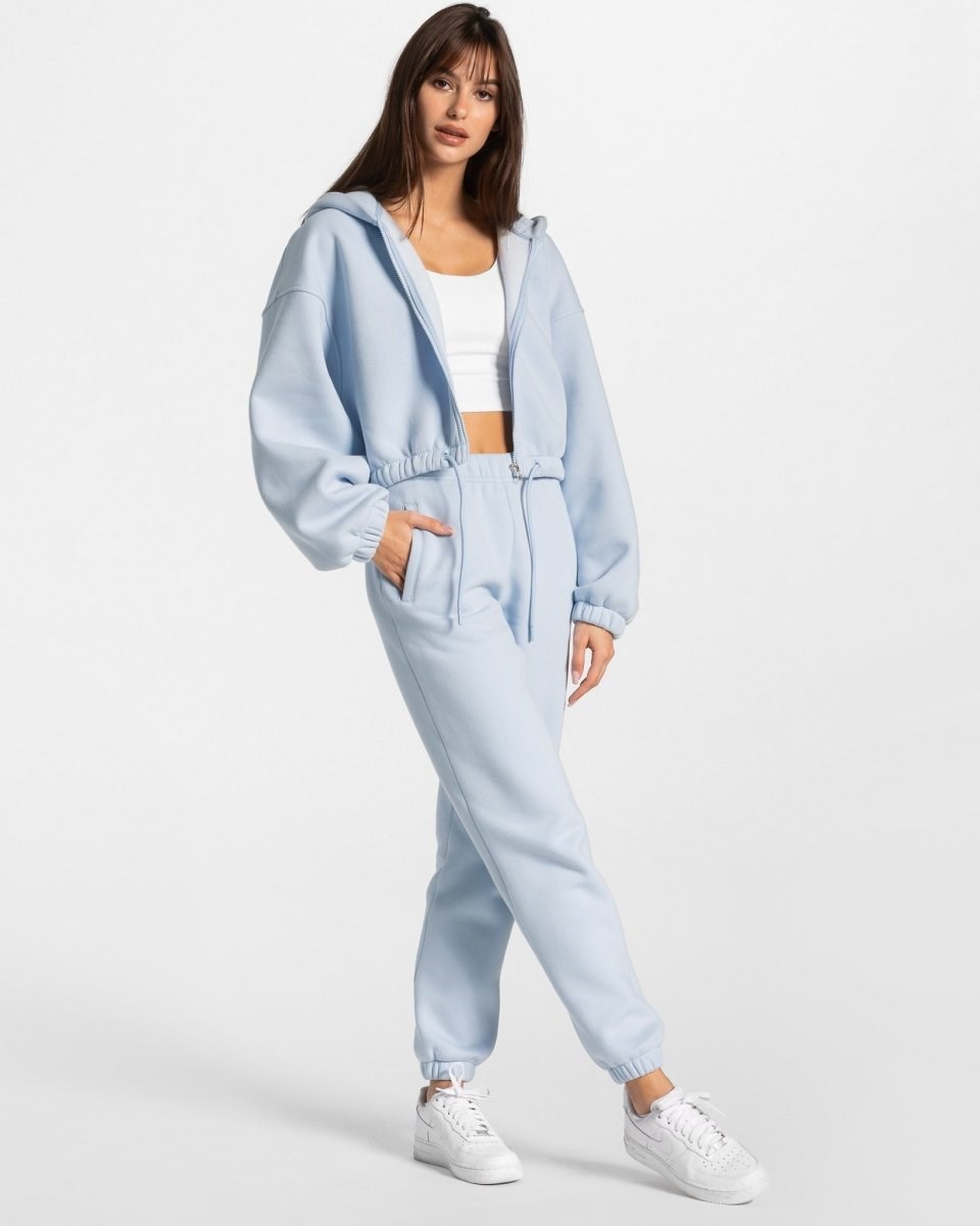 TEVEO Iconic Oversized Zip Hoodie Blau | 091256MWG