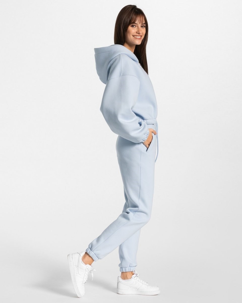 TEVEO Iconic Oversized Zip Hoodie Blau | 091256MWG