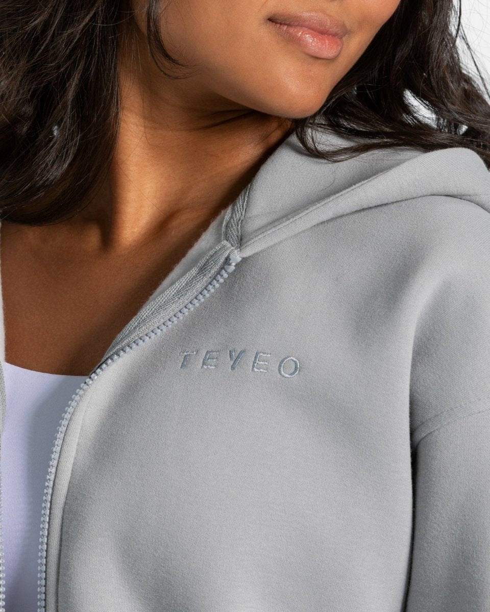 TEVEO Iconic Oversized Zip Hoodie Blau | 950746WDT