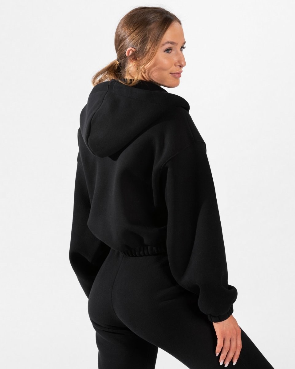 TEVEO Iconic Oversized Zip Hoodie Schwarz | 345906OFB