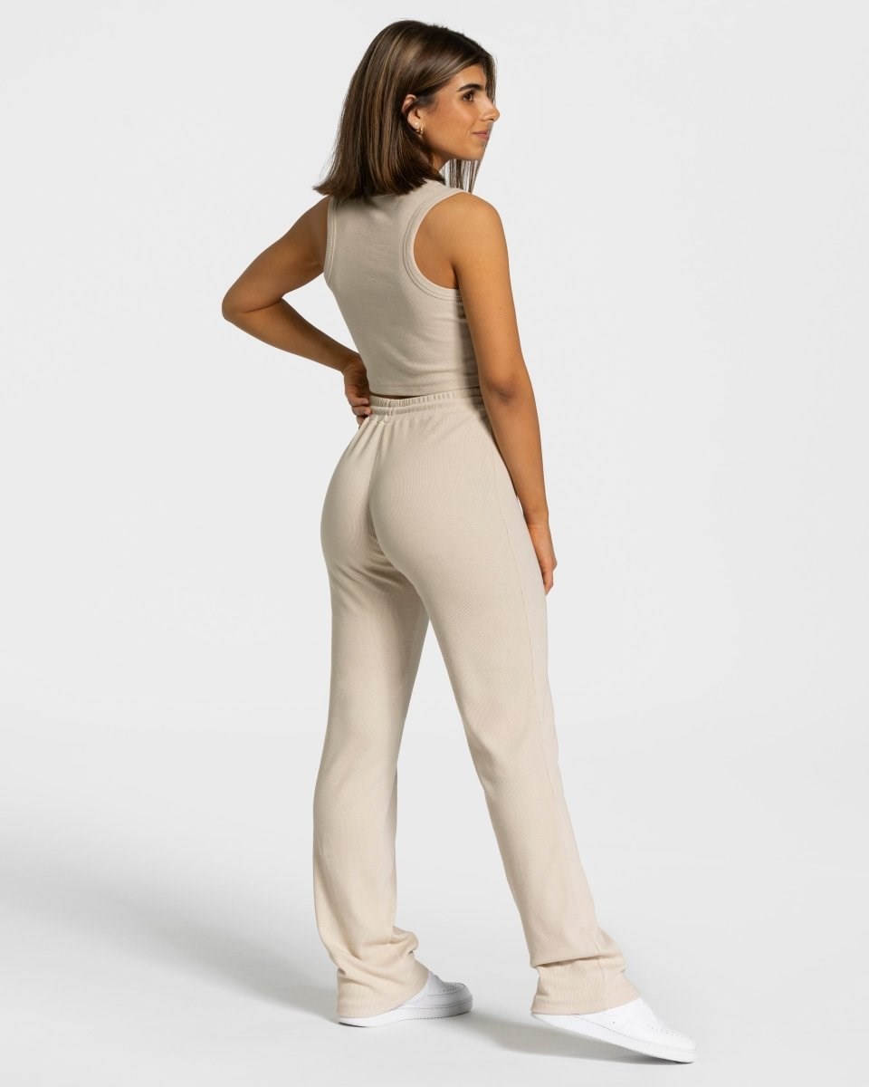 TEVEO Lounge Crop Top Beige | 240915VGY