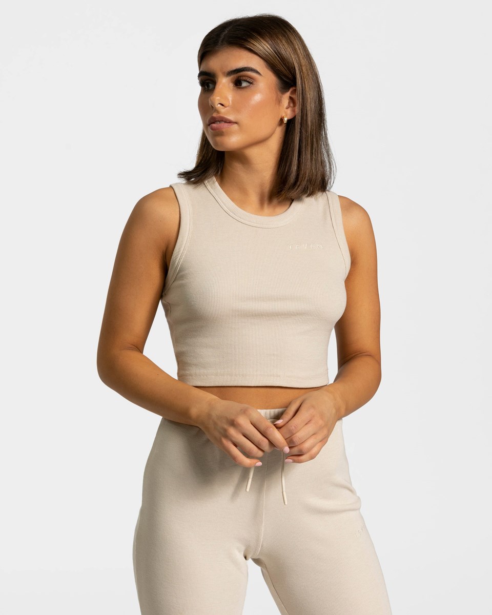 TEVEO Lounge Crop Top Beige | 240915VGY