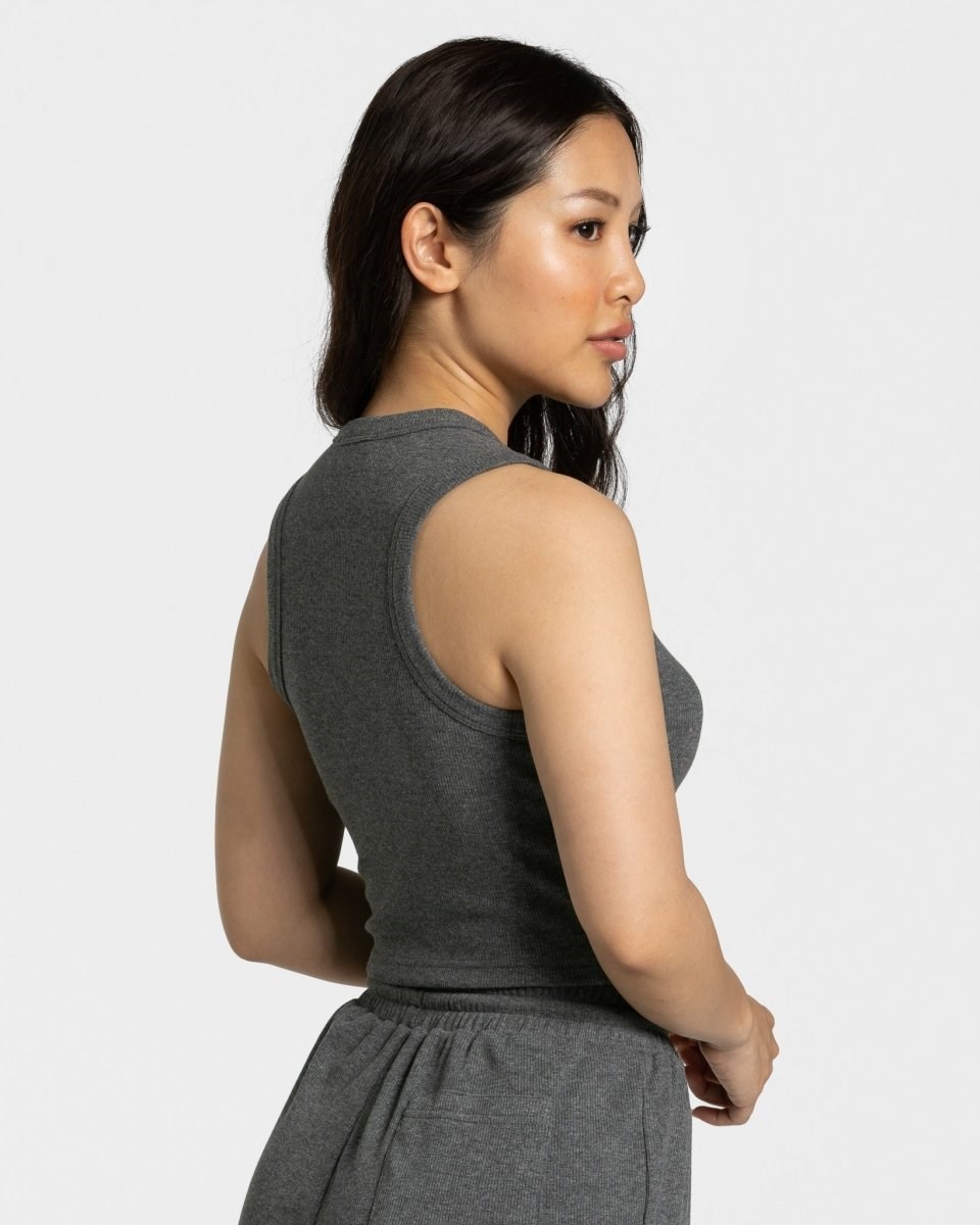TEVEO Lounge Crop Top Dunkelgrau | 154280EFJ