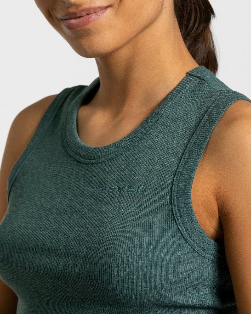 TEVEO Lounge Crop Top Dunkelgrün | 504718DXJ