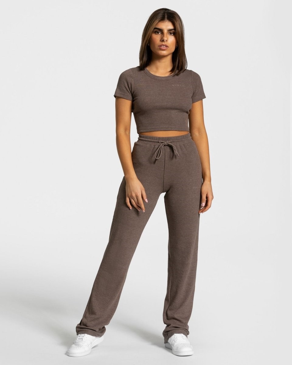 TEVEO Lounge Pants Dunkelbraun | 942680MPX