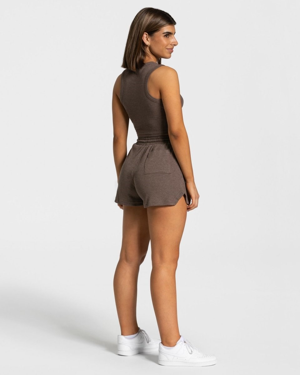 TEVEO Lounge Shorts Dunkelbraun | 389426BJG